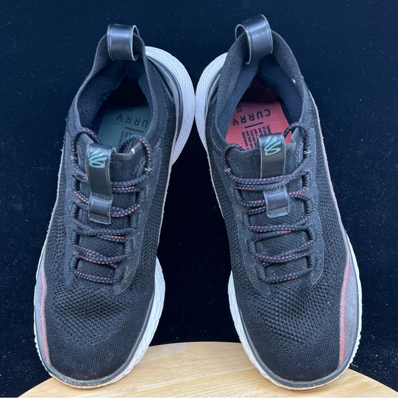 Under Armour Stephen Curry 8 Beautiful Flow BHM Black Red 3024419-003 Size 14 - Picture 7 of 10